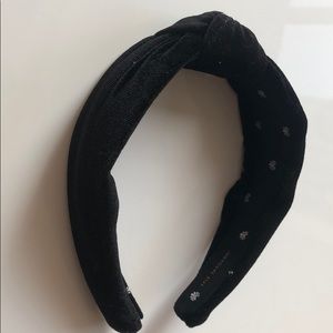 Lele Sadoughi Black Velvet Knot Headband